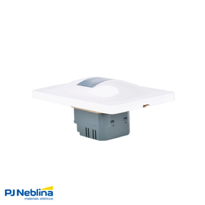 Sensor Presença C/Fotocélula Embutir Parede Bivolt Alcance 8M Branco Placa 4X2 - Pial