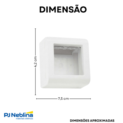 Caixa Sobrepor 75X75X42Mm Branca - Pial