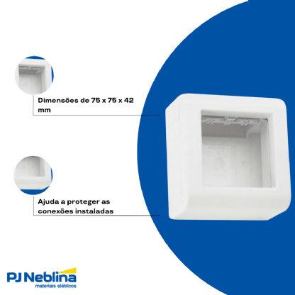 Caixa Sobrepor 75X75X42Mm Branca - Pial