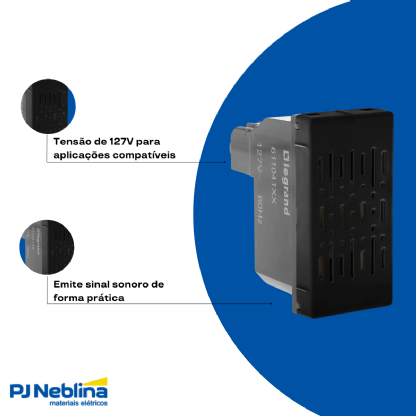 Módulo Campainha Cigarra 1 Mod 127V Preto Pialplus+ - Pial