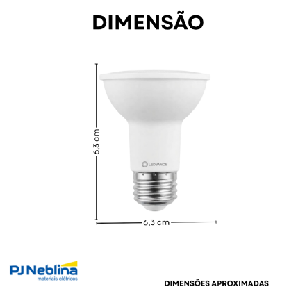 Lâmpada Led Par20 5,5W Bivolt E27 3000K Branco Quente Luz Amarela 525Lm 40G - Osram/Ledvance