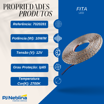 Fita Led 10W/M 12V 2700K Branco Quente 1010Lm/M (Rl C/5M) - Osram/Ledvance