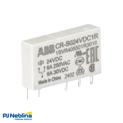 Relé Interface Mini Plugável 6A 24Vcc 1Rev (Spdt) - Abb