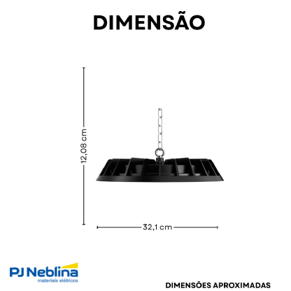 Luminária Industrial Highbay LED 200W 28000lm Pendente Bivolt - Osram/Ledvance