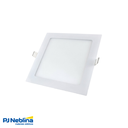 Luminária Plafon LED Embutir Quadrado 12W Bivolt 4000K - Ourolux