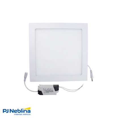 Luminária Plafon LED Embutir Quadrado 12W Bivolt 4000K - Ourolux
