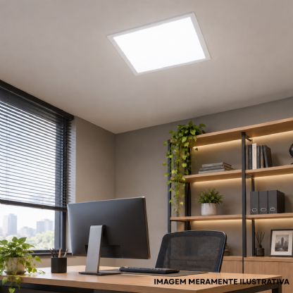 Plafon LED Quadrado Embutir 36W 4000K Bivolt Branco Neutro - Ourolux