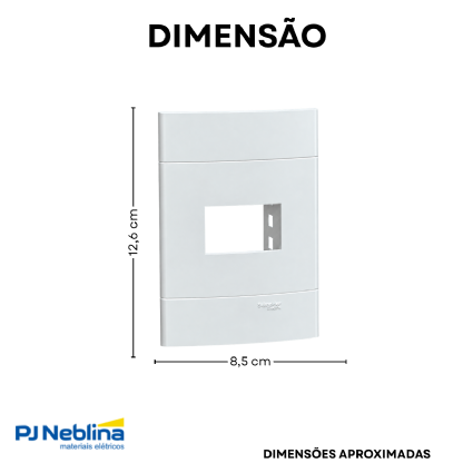 Placa Espelho 4x2 1 Módulo Lunare Up Schneider Branco Fosco - Schneider