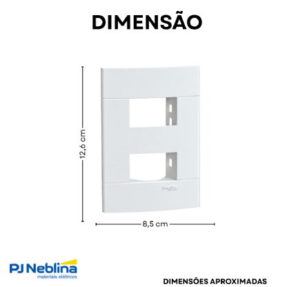 Placa 4x2 2 Módulos Separados Branco Fosco Lunare Up - Schneider