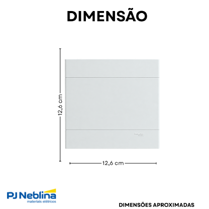 Placa Espelho 4x4 Cega Branco Fosco Lunare Up - Schneider