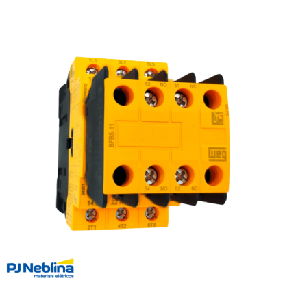 Contator de Segurança CWBS12 12A Tripolar 24Vcc 2NA 2NF - WEG