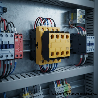 Contator de Segurança CWBS12 12A Tripolar 24Vcc 2NA 2NF - WEG