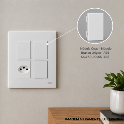 Módulo Cego 1 Módulo Branco Origen - ABB