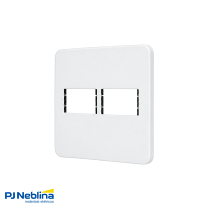 Placa Acabamento 4x4 2 Postos Horizontal Branco Origen - ABB