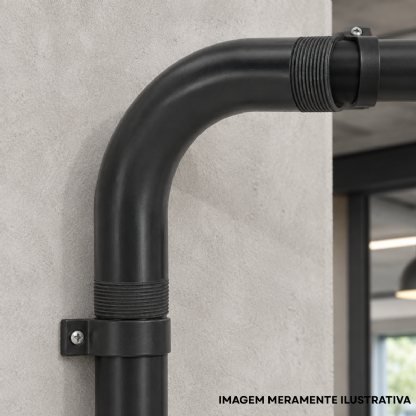 Curva Eletroduto 90° 2 Polegadas PVC Preto - Amanco