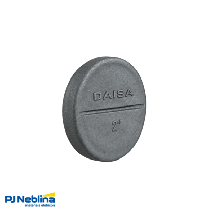 Tampão Condulete 2 Pol PVC Cinza Sem Rosca - Daisa
