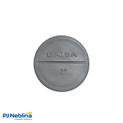 Tampão Condulete 2 Pol PVC Cinza Sem Rosca - Daisa