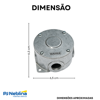 Condulete Alumínio Múltiplo Redondo 1 Pol 3 Tampões - Daisa