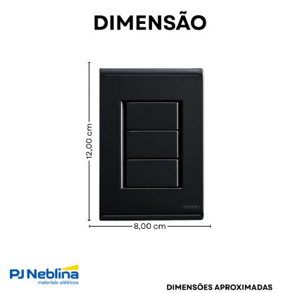 Placa Acabamento 4X2 Cega Grafite Liz - Tramontina