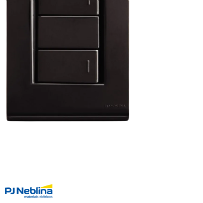 Conjunto 2 Interruptor Simples 10A 250V C/Placa 4X2 Grafite Liz - Tramontina