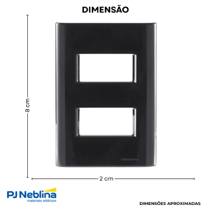 Placa Acabamento 4X2 2 Postos Separados Gr C/Suporte Giz - Tramontina