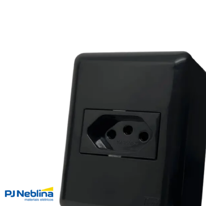 Conjunto 1 Tom 2P+T 20A 250V Preto 88X70Mm Overlap - Building