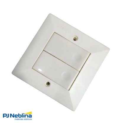 Conjunto 2 Interruptor Simples 10A 250V Bc 3X3 Sistema X - Transmobil