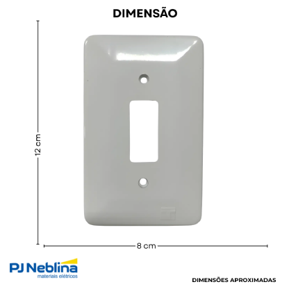 Placa Acabamento 4X2 1 Posto Vertical Bc Mobilis - Transmobil