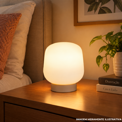 Luminária Abajur Led Sobrepor Tokio P/Lâmpada Bolinha 5W Bivolt C/Cabo 1,80M - Usare