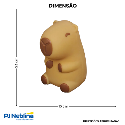 Luminária Mesa Led Sobrepor Capivara Baby P/Lâmpada Bolinha 5W Bivolt C/Cabo 1,80 m - Usare
