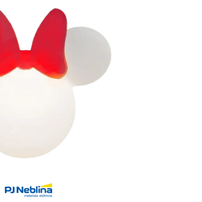Luminária Mesa Led Sobrepor Minnie Clean Bc P/Lâmpada Bolinha 5W Bivolt C/Cabo 1,80M - Usare