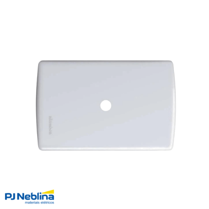 Placa Acabamento 4X2 Saída De Fio Branco C/Suporte Siena - Alumbra
