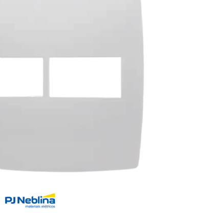 Placa Acabamento 4X4 2 Postos Branco C/Suporte Home - Building