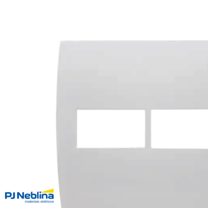 Placa Acabamento 4X4 2 Postos Branco C/Suporte Home - Building