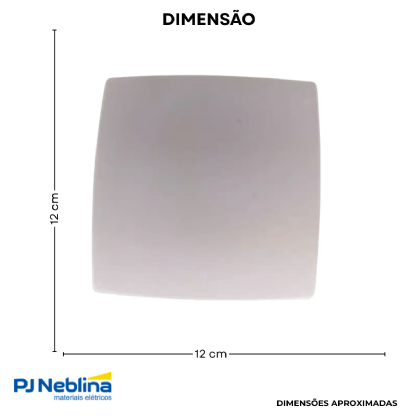 Placa Acabamento 4X4 Cega Branco C/Suporte Home - Building