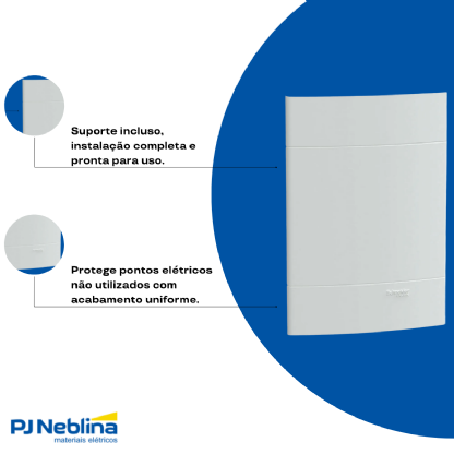 Placa Com Suporte Lunare Up Branco Fosco 4X2 Cega - Schneider