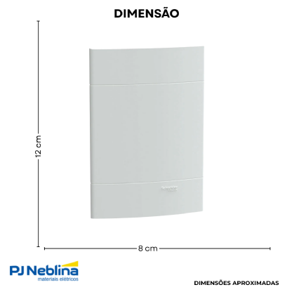 Placa Com Suporte Lunare Up Branco Fosco 4X2 Cega - Schneider