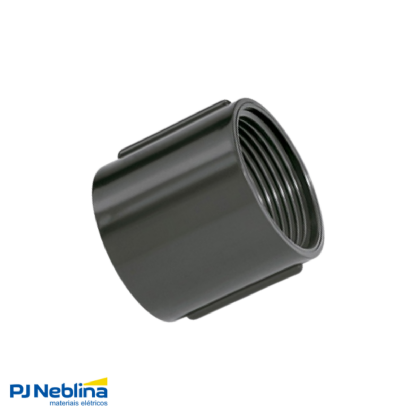 Luva Eletroduto Roscável 1.1/2 Pvc Preto - Código Fabricante: 11715 - Amanco