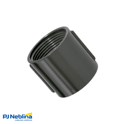 Luva Eletroduto Roscável 1.1/2 Pvc Preto - Código Fabricante: 11715 - Amanco