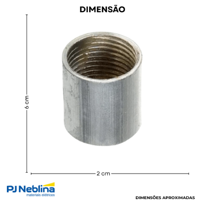 Luva Eletroduto Rr 1Pol Bsp Aço Carbono Galv Fogo Nbr 5598 - Eletroduto/Est