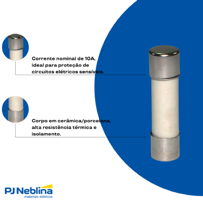 Fusível Cartucho Ultra Rápido Ar 16A 500V 10X38 mm - Dekfuse