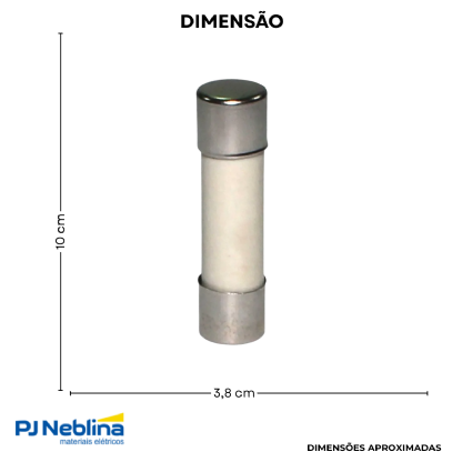 Fusível Cartucho Ultra Rápido Ar 16A 500V 10X38 mm - Dekfuse