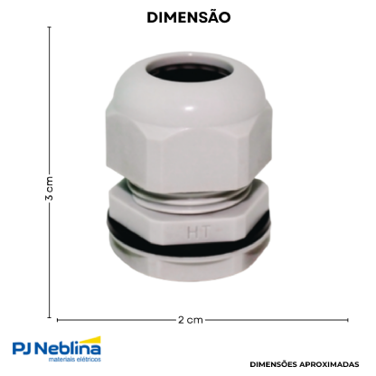 Prensa Cabo Curto 1/2 6-12Mm Bsp Poliamida Cz Ip67 - Hellermann