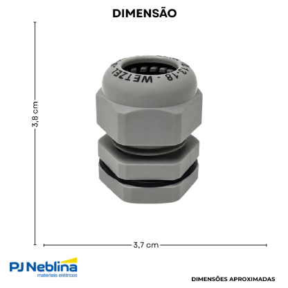 Prensa Cabo Curto Pg29 18-25Mm Pg Nylon Cz Ip67 - Wetzel