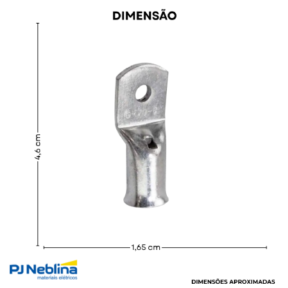 Terminal Compressão 70Mm 1 Compr 1 Furo F=13,5Mm 1/2 (M12) - Magnet