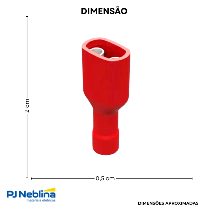 Terminal Femea 0,50-1,50Mm (22-16Awg) Total-Isolado Vermelho - Magnet