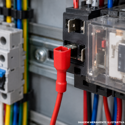 Terminal Femea 0,50-1,50Mm (22-16Awg) Total-Isolado Vermelho - Magnet