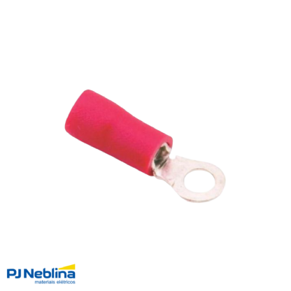 Terminal Olhal 0,50-1,50Mm (22-16Awg) Pré-Isolado Vermelho 1 Furo F=6Mm 1/4 (M6) - Magnet