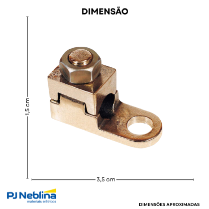 Terminal Pressão 1Cb 35Mm 1 Furo F=8,2Mm 5/16 (M8) - Magnet
