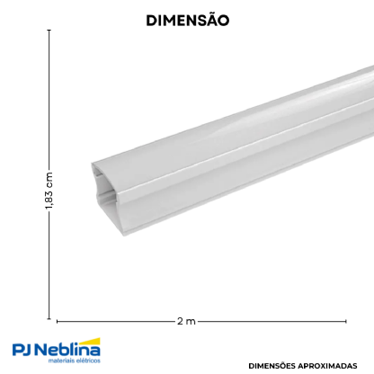 Perfil Sobrepor C/ Mola 17,2Mmx14,4Mm Branco 2M - Luminatti